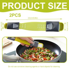 AYVRUOP 2 Stück Verstellbar Messlöffel,Dosierlöffel,Skalenlöffel, Skalenlöffel zum Backen, Einstellbarer Grammmesslöffel, Küchenutensilien, Für Milchpulver, Proteinpulver, Mehl