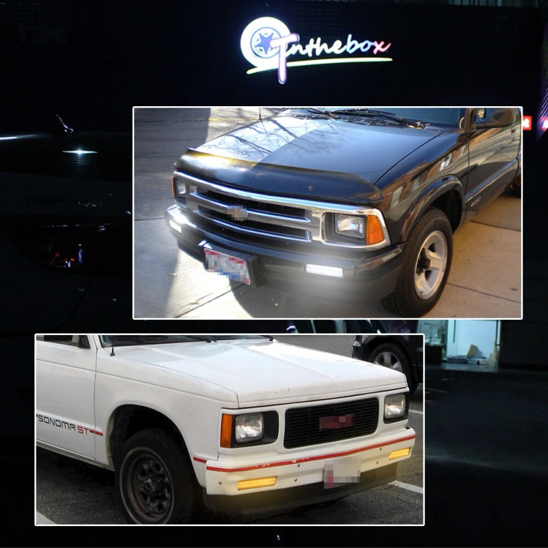 GTINTHEBOX Switchback LED Front Bumper Signal Lights For 94-97 Chevy