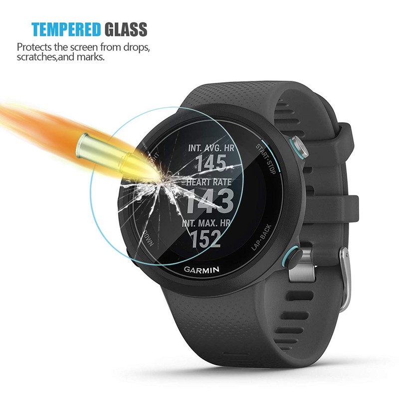 AKWOX [4-Pack] Tempered Glass Screen Protector for Garmin Swim 2
