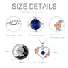 SLIACETE Love Heart Birthstone Necklaces for Women 925 Sterling Silver