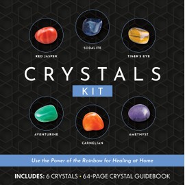 Crystals Kit: Use the Power of the Rainbow for Healing at Home - Includes: 6 Crystals, 64-page Crystal Guidebook