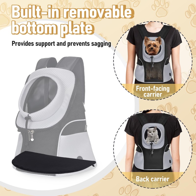 WOYYHO Pet Dog Carrier Backpack Small Dog Front Backpack Ventilated