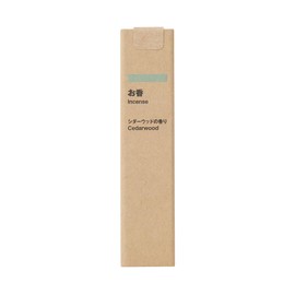 MUJI 12826460 Cedar Wood Incense, Stick Type, 0.7 x 0.7 x 3.1 inches (1.8 x 1.8 x 7.9 cm), Pack of 12
