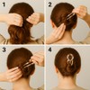 French Hair Pins, 3-Pack Acetate 2-Prong U-Shaped Hair Forks