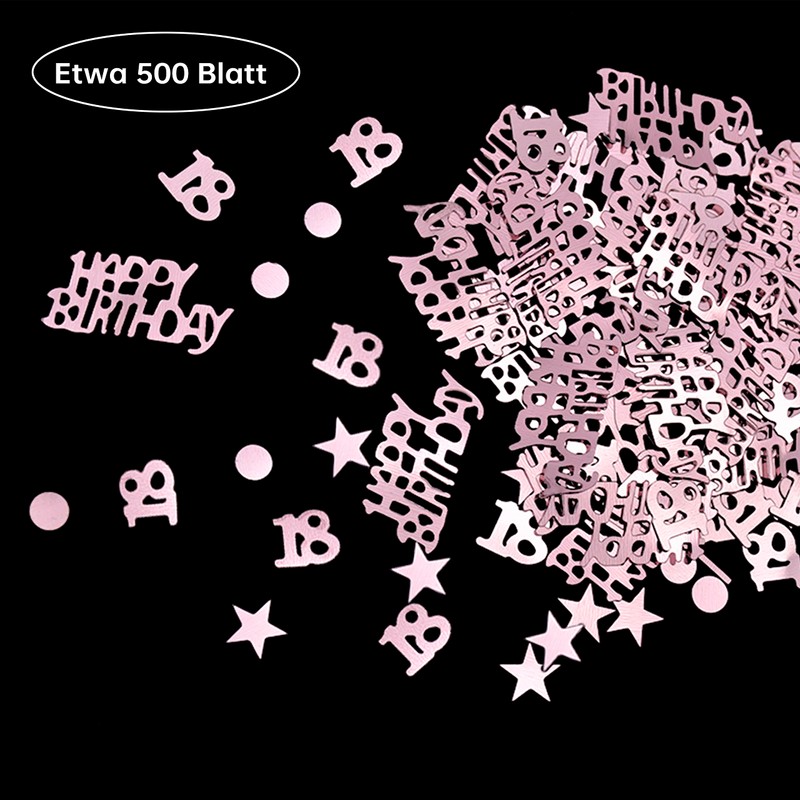 VIKY Confetti Table Decoration 18th Birthday Girl Boy Rose Gold