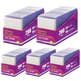 1000 Packs Card Sleeves Top Loaders for Cards,3"X4" Baseball Card Protectors Toploaders,Hard Plastic Card Holder for Trading Sports Football Game Cards (500 Hard Sleeves+500 Penny Sleeves)