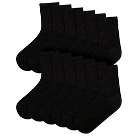 A2Z 4 Kids Muchachos Chicas Niños Kids Atrás A Escuela Algodón Rico Llanura - Socks 970 6 Pack Black 2-3