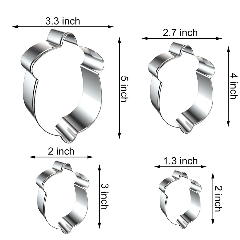 Acorn Cookie Cutter Set - 5", 4", 3", 2" -