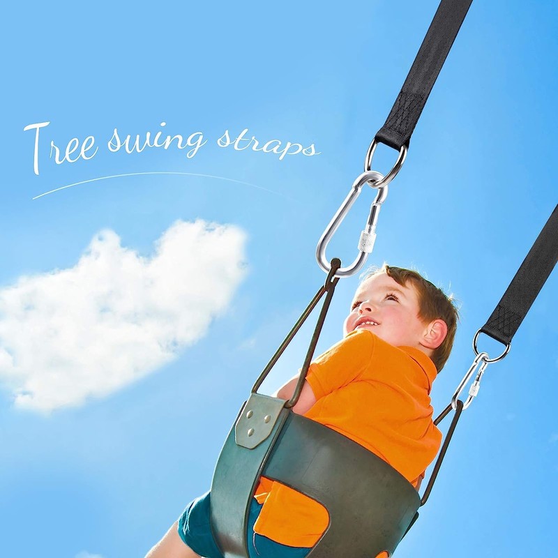 FISHOAKY Tree Swing Hanging Straps Kit 2 Pack, Two 5ft