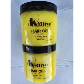 KALIVE NEW 2 PACK KALIVE HAIR GEL FOR MEN  NO FLAKES NO ALCOHOL STRONG HOLD 16 OZ EACH