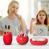 JHLAYKG Red Bathroom Accessories Set,4 Pcs Ceramic Bath Accessory Sets