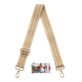 Senral Adjustable Shoulder Strap 3.8 cm Wide Bag Strap Colourful Handbags Shoulder Strap Bag Straps for Changing 80-140 cm Shoulder Strap for Women Bags DIY Accessories, earthy yellow