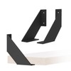 Black Metal Heavy Duty 90 Degree Wall Mounted Shelf Brackets