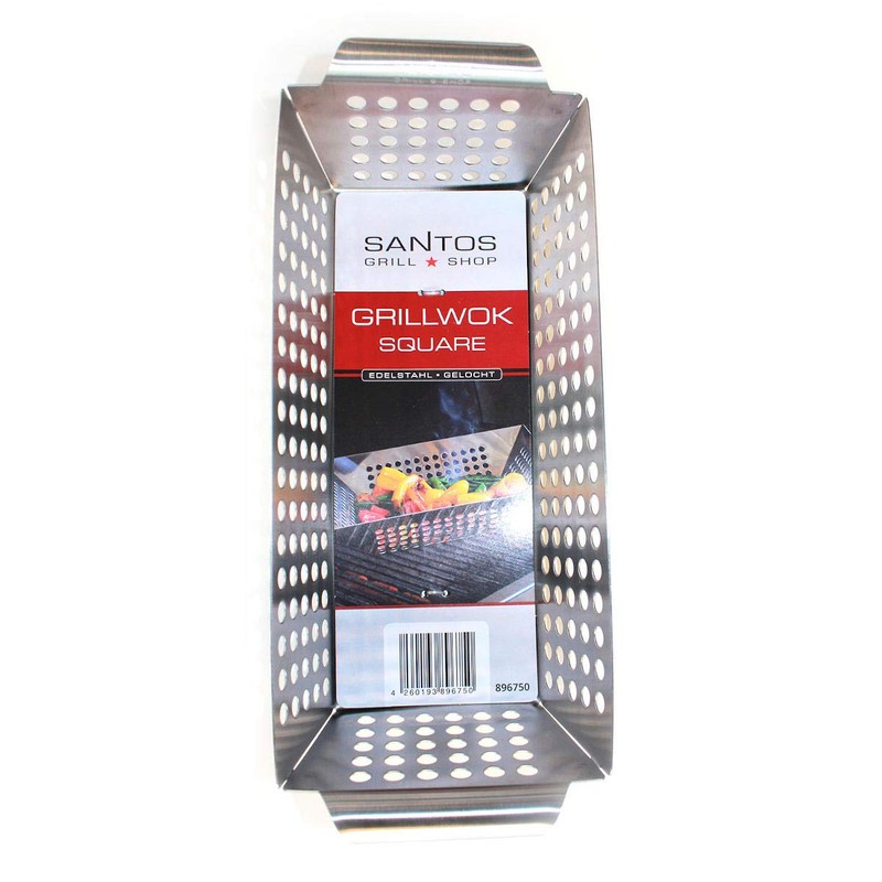 SANTOS Vegetable Basket S/Grill Wok 31.5 x 13.5 x 7.7