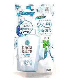 Lion Hadakara Foaming Body Soap Cooling Type Replacement 14.2 fl oz (420 ml)