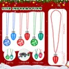Sasylvia 72 Pcs Light Up Christmas Bulb Necklace on Mardi