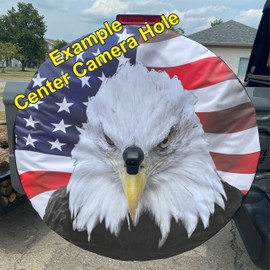 TIRE COVER CENTRAL Heavy Duty Solid Black Spare tire Cover (Select tire Size/Back up Camera Option in Menu)