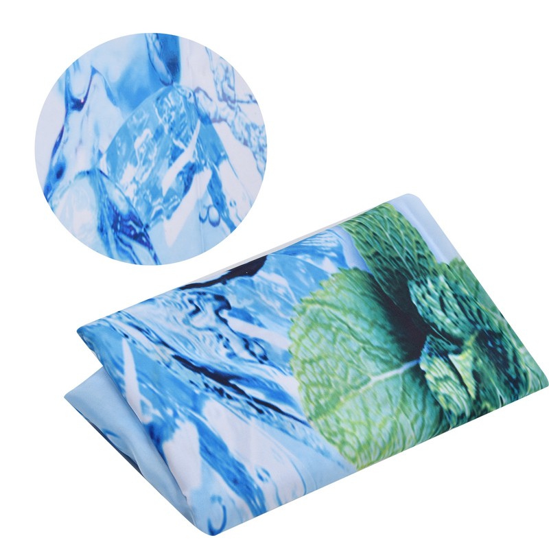Bathroom Curtain with Hook Waterproof Elastic Hanging Shower Curtain for