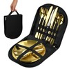 20-Piece Stainless Steel Silverware Set with Organizer, Including Plates, Knives,