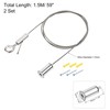 uxcell Picture Hanging Wire Hooks Kit, 2Set 1.5M Adjustable Hanger