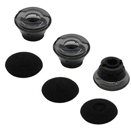 ALXCD Gel Eartips for Voyager 5200 Headset, S/M/L 3 Pcs Soft Gel Ear Tips & 3 Pcs Foam Cover Tips, Fit for Headset Voyager 5200 (Black/Red-S)