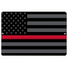 Rogue River Tactical Thin Red Line Firefighter Flag Metal Tin