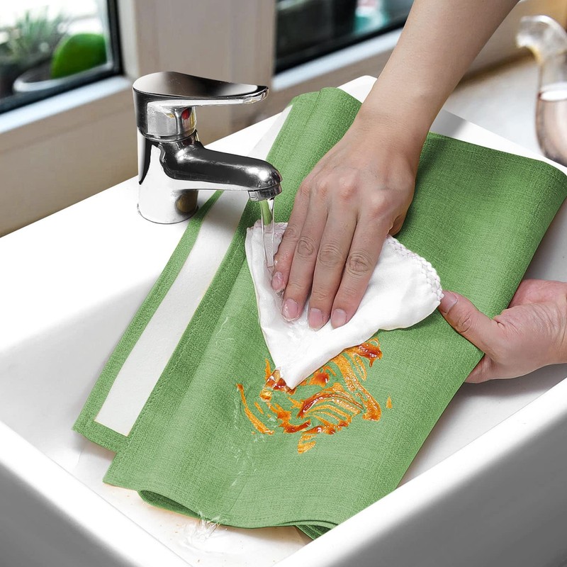 Rinpon Waterproof Wipeable Table Runner, Thick Farmhouse Table Runner, Dresser