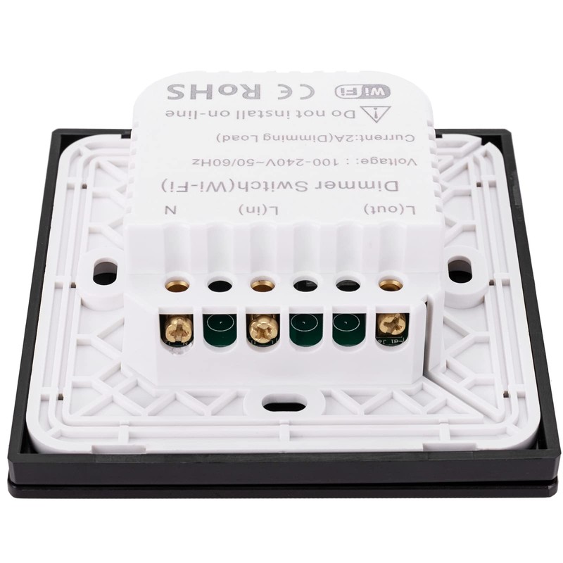 BeMatik Smart Touch Switch Black Dimmable Compatible with Google Home,