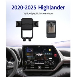 Masergogo Car Phone Holder for 2020-2025 Toyota Highlander/Hybrid Auto Accessories Navigation Bracket Interior Decoration Mobile Cell Phone Mount, 360° Rotation
