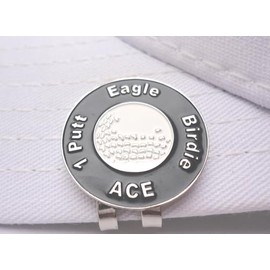 Great Expectations Navy Blue Ball Marker- Premium Golf Ball Marker for Putting Green | Colored Golf Ball Marker for Men & Women – Ballmarker Golf Gift for Alignment & Style, 1" Wide