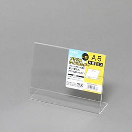 HEIKO Acrylic Sign Holder L Shape Single Sided A6 Side