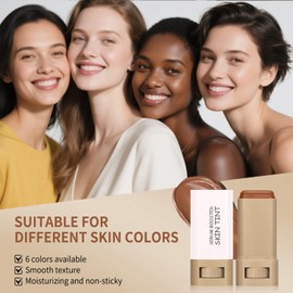 Melsintern Foundation Stick - Skin Tint & Contour Stick, Serum-Boosted Beauty Balm, Buildable Coverage, Natural Finish, Long-Lasting Wear, For Many Skin Tones (02#)