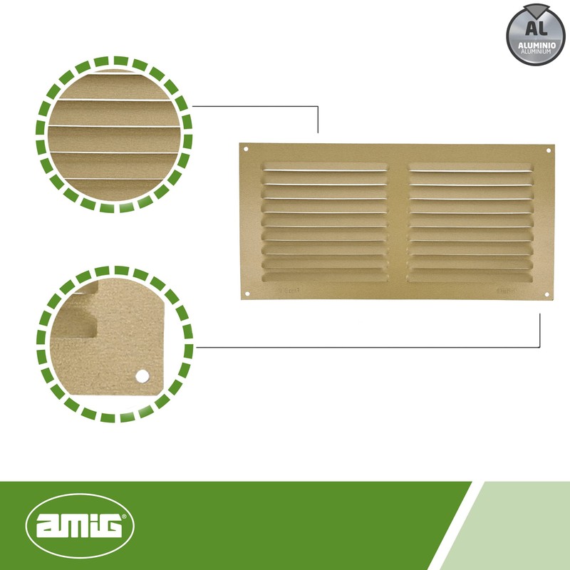 Amig - Rectangular Aluminium Ventilation Grille | Ventilation Grille for