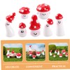 Kisangel 5sets Resin Mini Mushrooms Hard Non-deforming Perfect for Outdoor