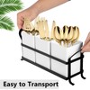 NelyBet Utensil Holder Silverware Caddy for Party Countertop, 3pcs Bins