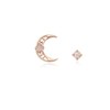 [Custom Made] Aries Dear Moon Aquamarine Unbalanced Constellation Earrings OTE120613B