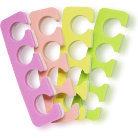 Paquete de 120 separadores de dedos de pedicura premium – Accesorios de pedicura de salón de belleza suaves y duraderos – 4 colores