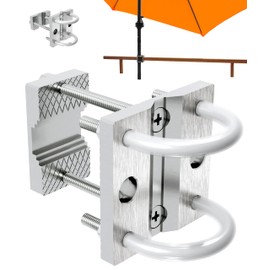 Parasol Holder Made of Stainless Steel for Balcony Railing Round and Square Umbrella Holder up to Parasol 300 cm Umbrella Stand Balcony Stable Bracket Holder Secure Attachment to Railing
