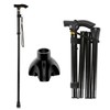 Folding Walking Cane for Men & Women, Adjustable 5-Level Height,