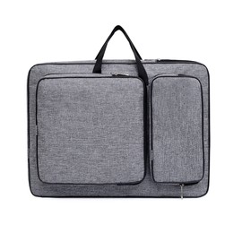 8K Artist Portfolio Carry Backpack Case Versatile Art Bags Waterproof Adjustable Drawing Board Backpack Art Storage Bags for Artworks Painting Drawing Sketching 19.7” x 14.6” x 2.4” (Gray)