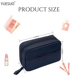 YUESUO Multifunctional Toiletry Travel Bag Makeup Bag Daily Supplies Storage Bag for Men and Women for School Vacations and Business Trips (Black)