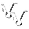 SISI UK Hanging Rod Wardrobe Rail Bracket Supports, Chrome, Pack