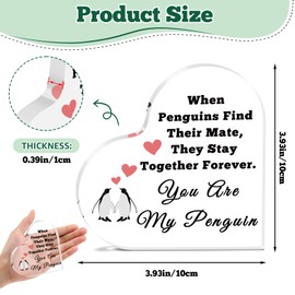 Couple Gift for Him And Her Acrylic Plaque Anniversary Romantic Gift for Men Women I Love You Valentines Day Birthday Presents for Boyfriend Girlfriend Acrylic Plaque Home Decor Gifts for Couples