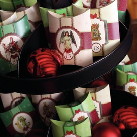 ROTH Adventskalender zum Befüllen - 24 Adventskissen mit 24 Kissenverpackungen zum befüllen