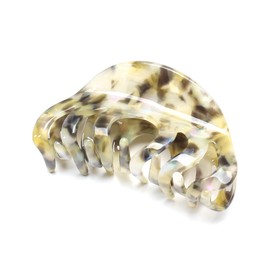 QinGoo Medium Hair Clip, Hair Clip, Hair Clip, Firmly Curled, Adult Hair Accessory, Cute, Women's, Korean, 1 Piece (3.3 x 1.6 inches (8.5 x 4.2 cm), Grey)