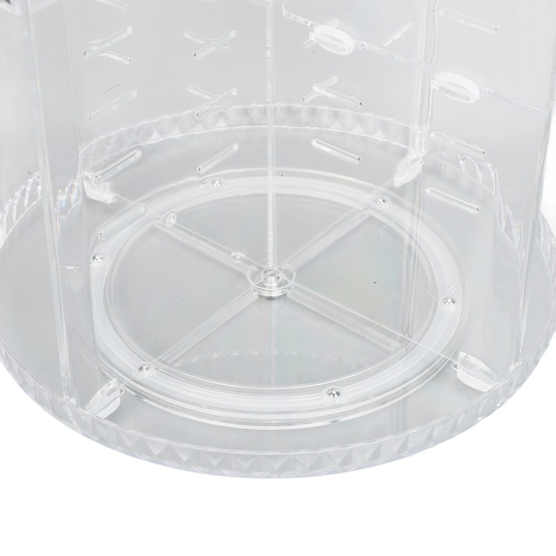 360 Degree Rotation Rotating Makeup Organizer Transparent Stable Base Cosmetic