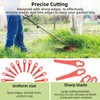 Powmag 100 Pieces Grass Trimmer Blade Plastic Replacement Blades, Grass