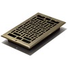 Decor Grates AJL610W-A Oriental Wall Register, 6-Inch by 10-Inch, Antique