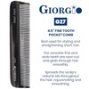 Giorgio G27 Handmade All Fine Tooth Pocket Comb, Hair Comb