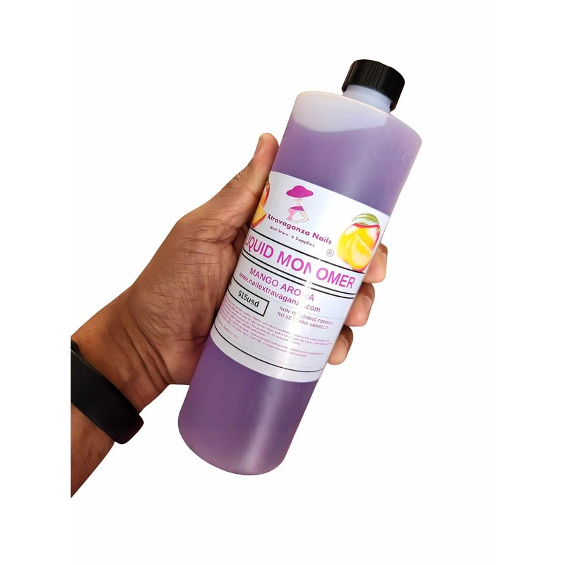 Extravaganza Nails Extra Beauty Nail Liquid Monomer 16oz Mango Aroma